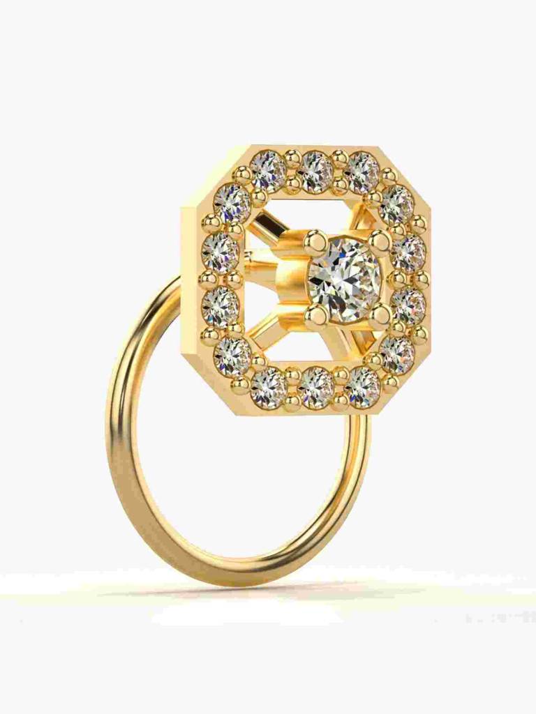 Sterling Silver Plated With Certified Lab Grown Diamond 0.11Cts | Vgnp0034 : VGNP0034_SYL