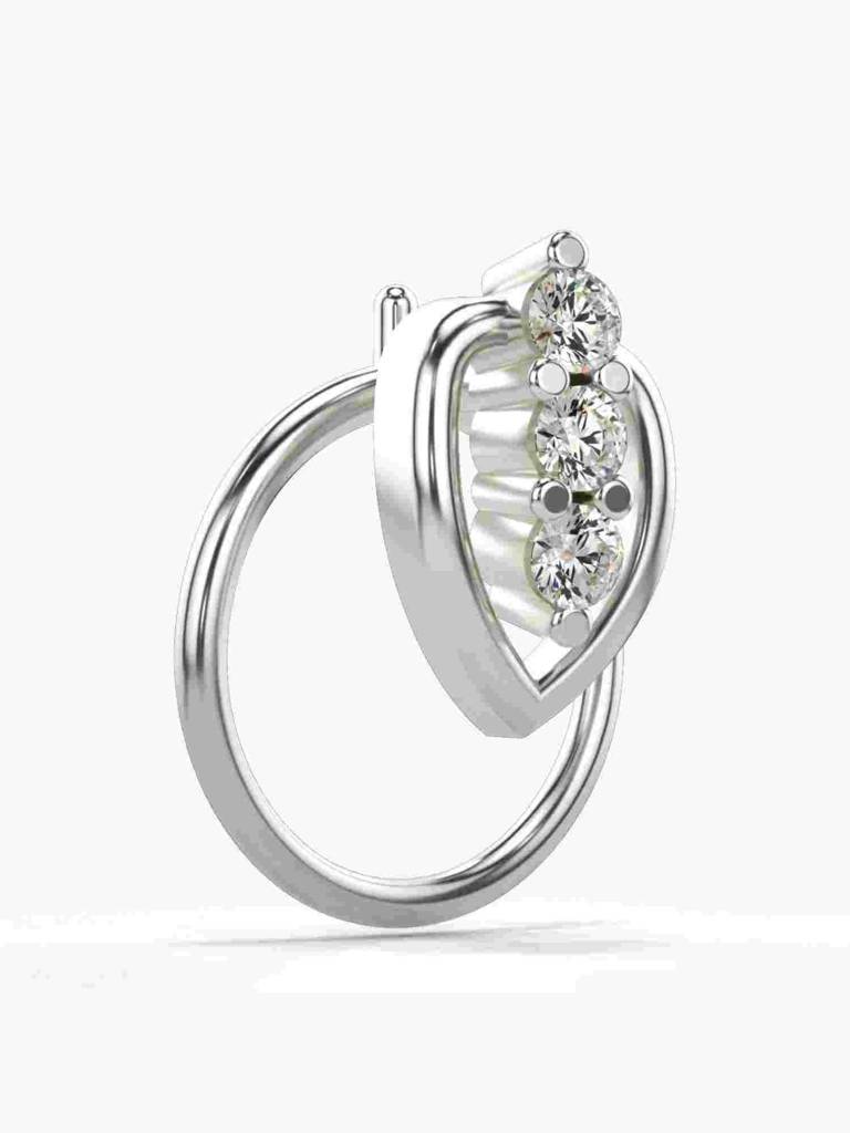 Sterling Silver Plated With Certified Lab Grown Diamond 0.04Cts | Vgnp0040 : VGNP0040_SWL
