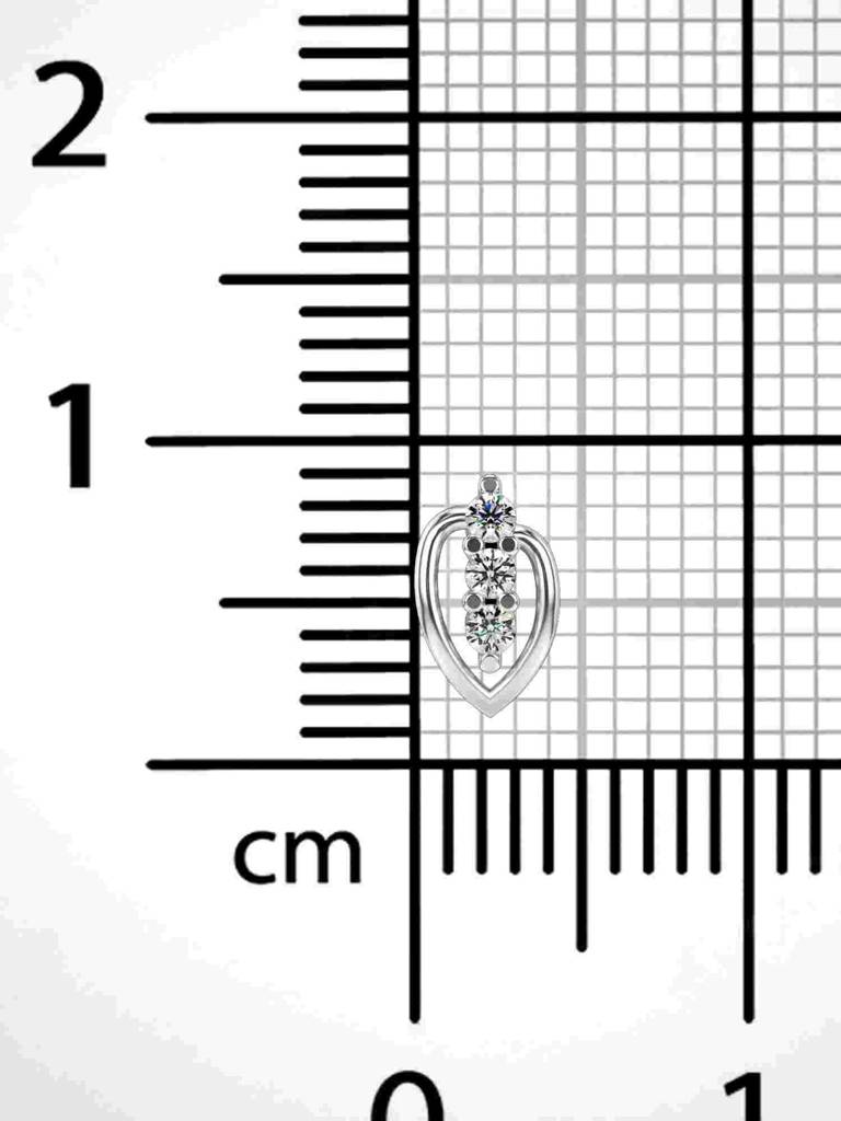 Sterling Silver Plated With Certified Lab Grown Diamond 0.04Cts | Vgnp0040 : VGNP0040_SWL