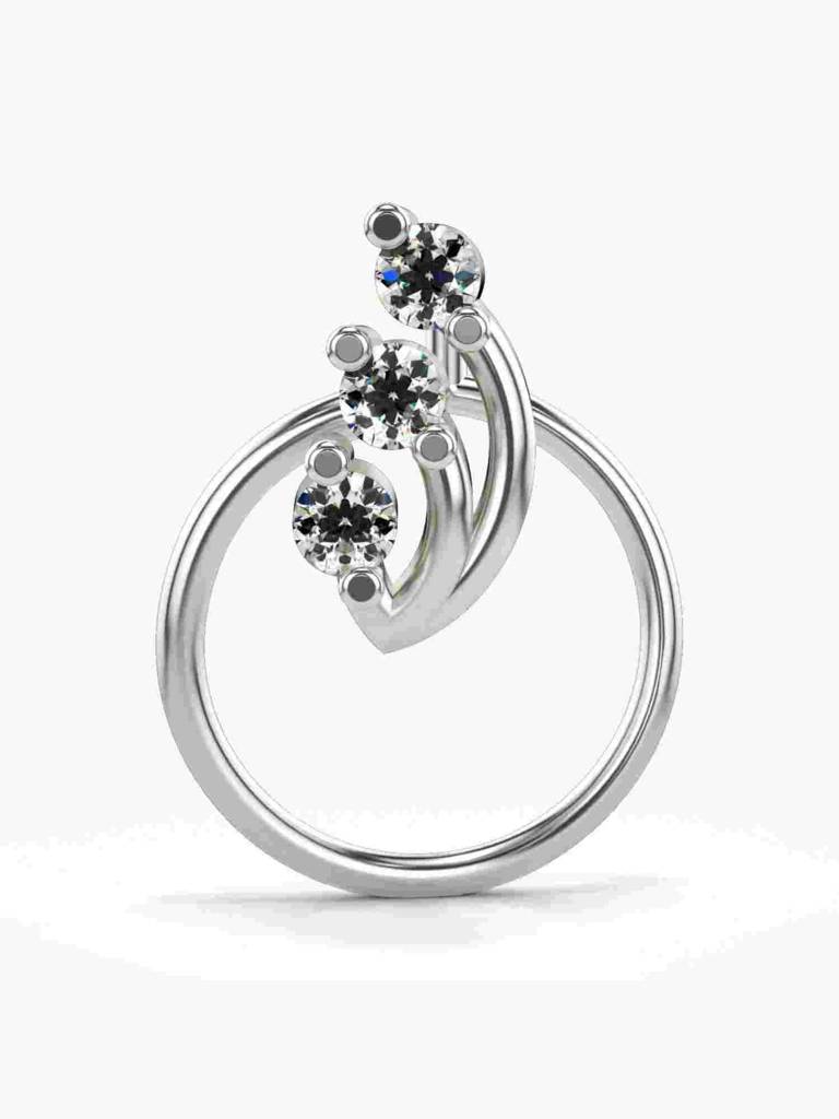 Sterling Silver Plated With Certified Lab Grown Diamond 0.06Cts | Vgnp0046 : VGNP0046_SWL