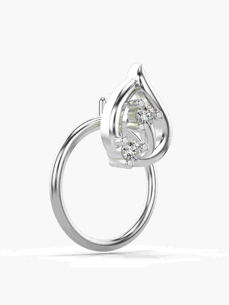 Sterling Silver Plated With Certified Lab Grown Diamond 0.02Cts | Vgnp0050 : VGNP0050_SWL
