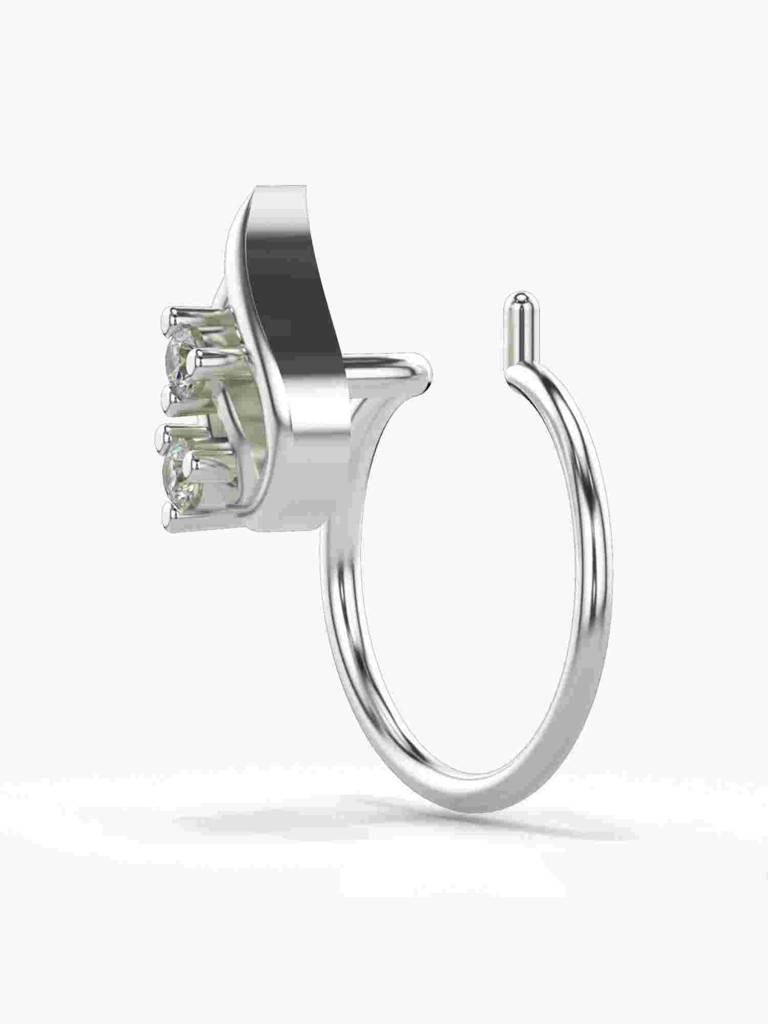 Sterling Silver Plated With Certified Lab Grown Diamond 0.02Cts | Vgnp0050 : VGNP0050_SWL