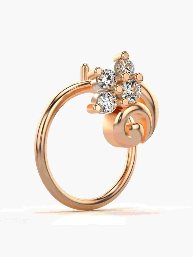Sterling Silver Plated With Certified Lab Grown Diamond 0.04Cts | Vgnp0053 : VGNP0053_SRL