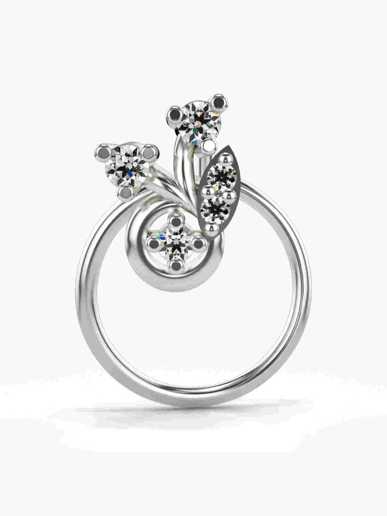 Sterling Silver Plated With Certified Lab Grown Diamond 0.05Cts | Vgnp0063 : VGNP0063_SWL