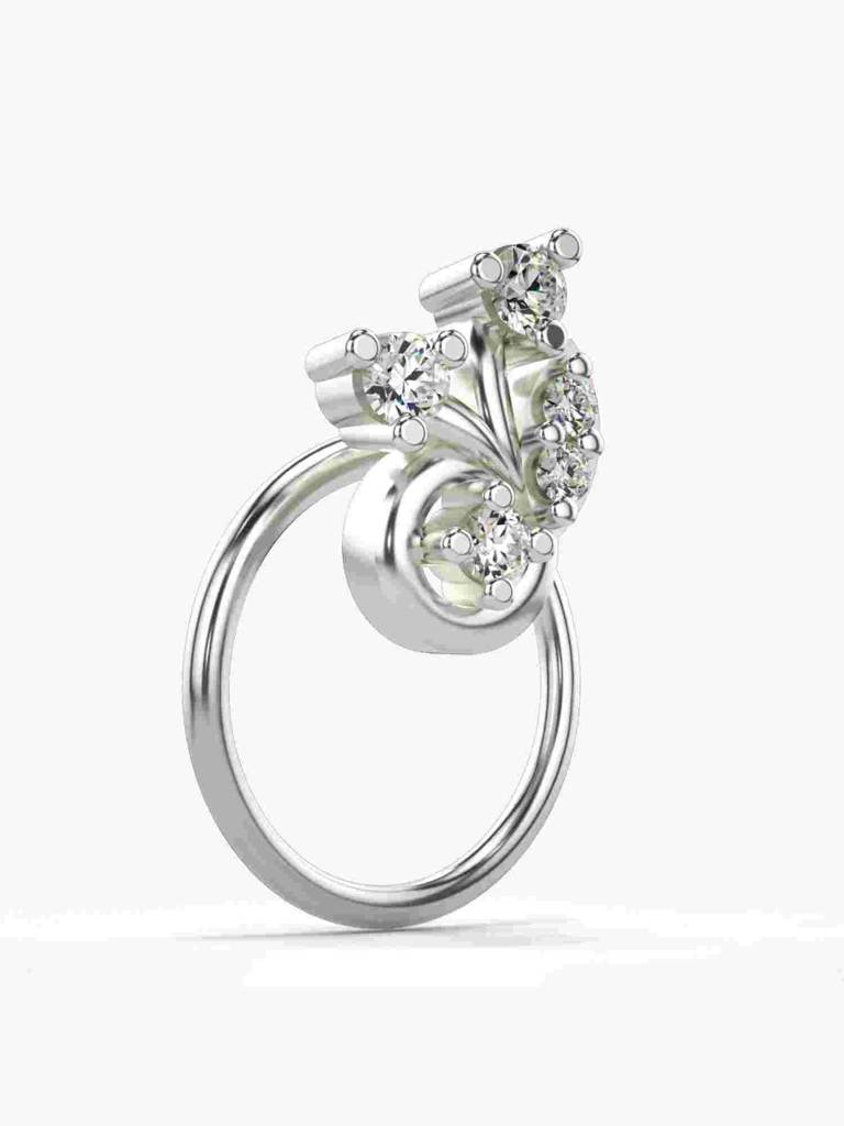 Sterling Silver Plated With Certified Lab Grown Diamond 0.05Cts | Vgnp0063 : VGNP0063_SWL