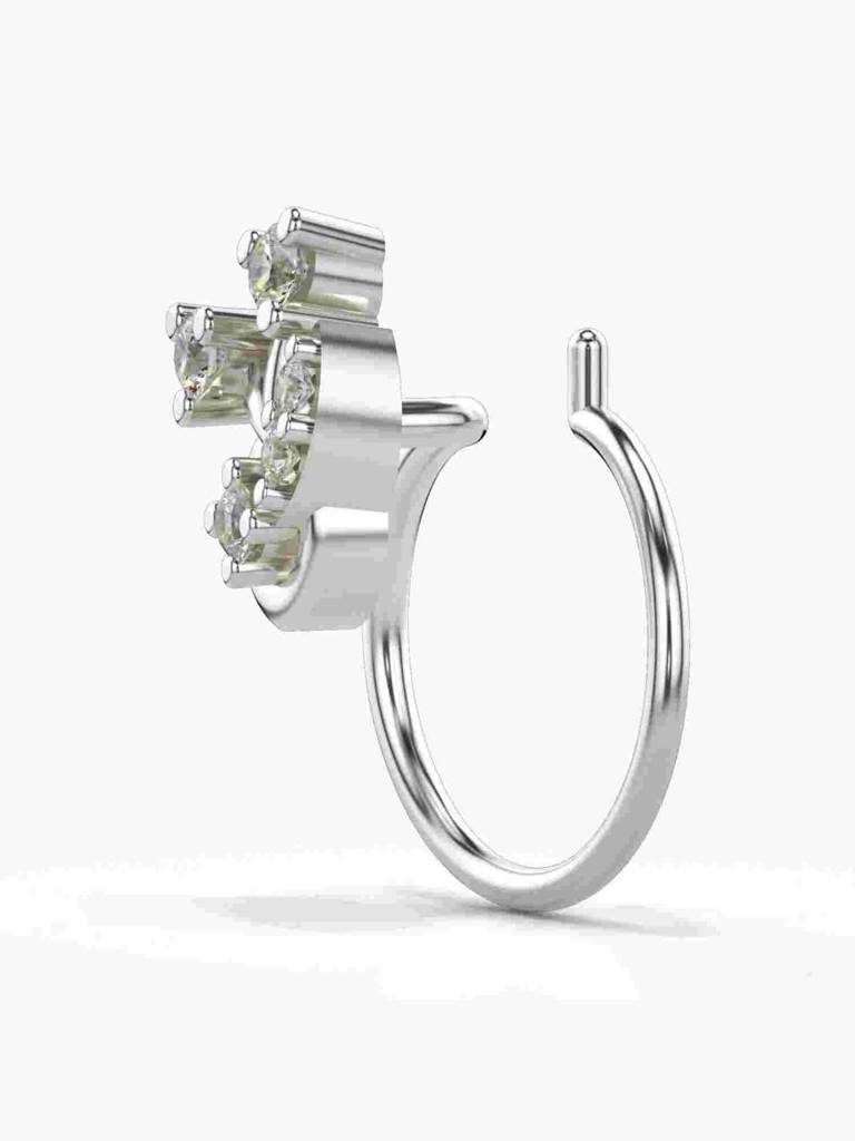 Sterling Silver Plated With Certified Lab Grown Diamond 0.05Cts | Vgnp0063 : VGNP0063_SWL