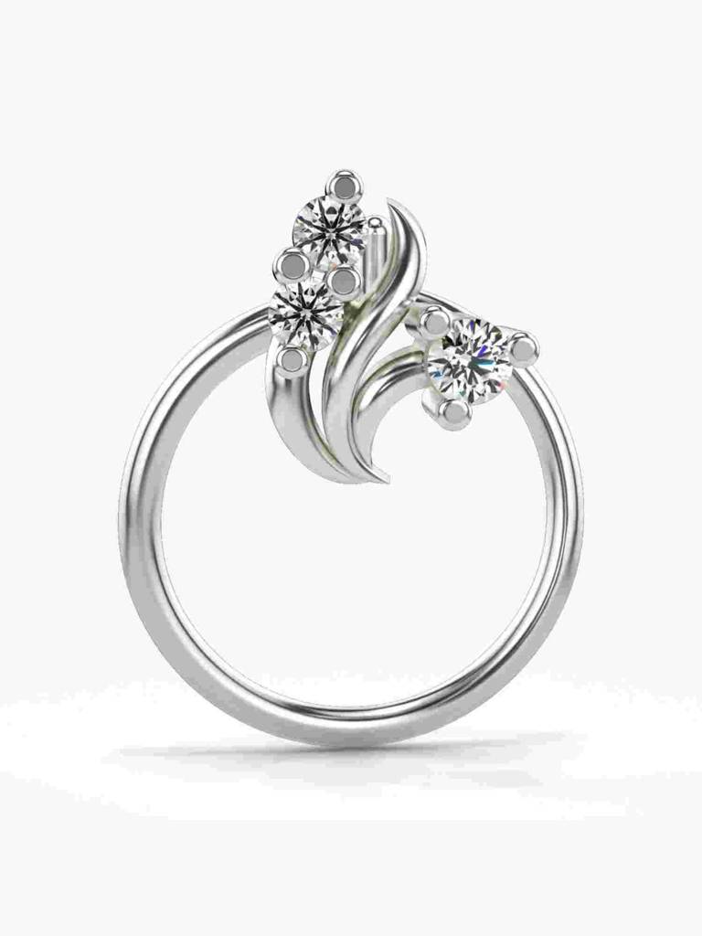 Sterling Silver Plated With Certified Lab Grown Diamond 0.03Cts | Vgnp0069 : VGNP0069_SWL
