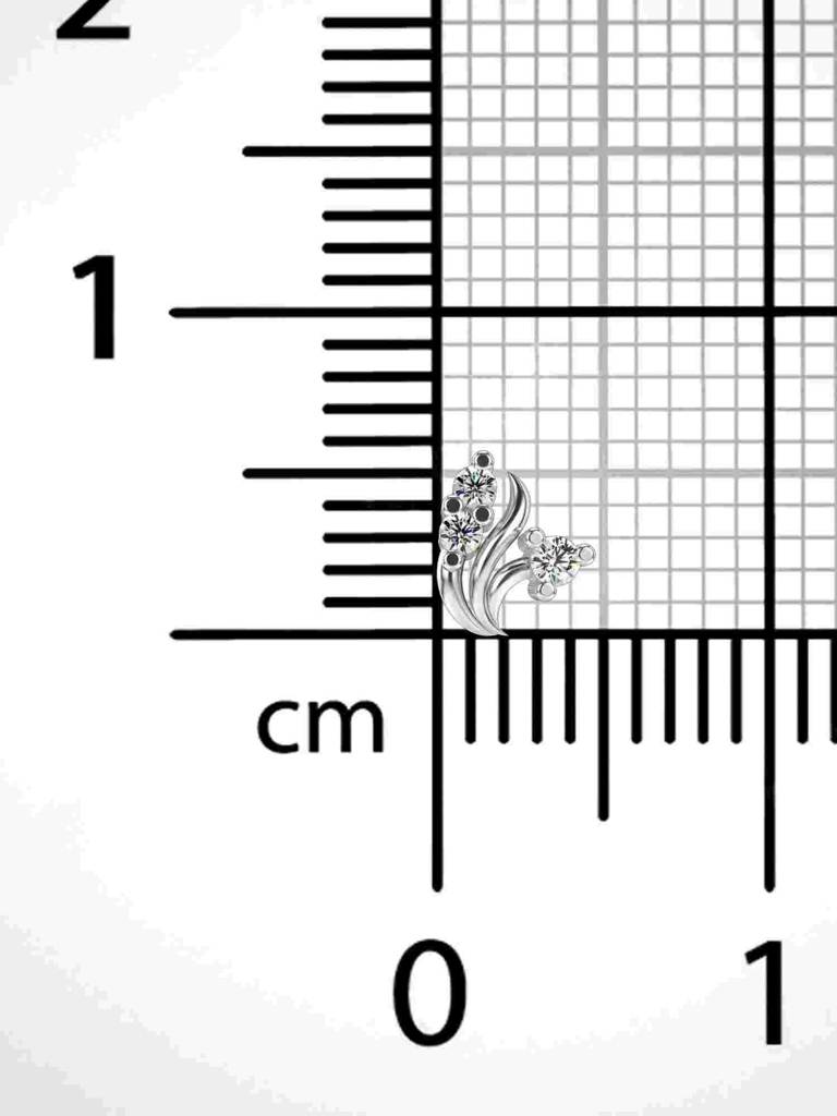 Sterling Silver Plated With Certified Lab Grown Diamond 0.03Cts | Vgnp0069 : VGNP0069_SWL