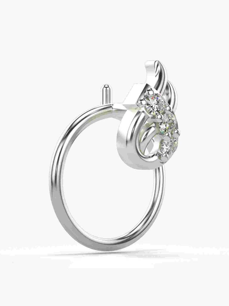 Sterling Silver Plated With Certified Lab Grown Diamond 0.02Cts | Vgnp0072 : VGNP0072_SWL