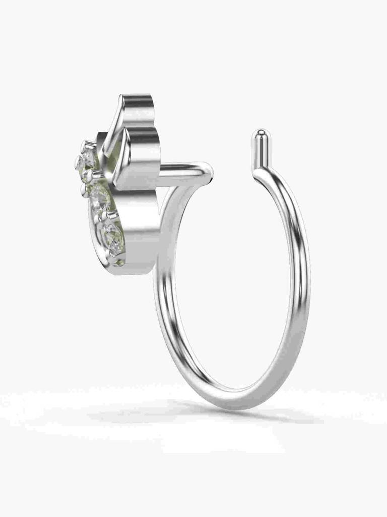 Sterling Silver Plated With Certified Lab Grown Diamond 0.02Cts | Vgnp0072 : VGNP0072_SWL