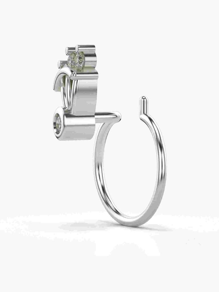 Sterling Silver Plated With Certified Lab Grown Diamond 0.04Cts | Vgnp0081 : VGNP0081_SWL