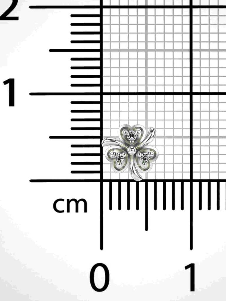 Sterling Silver Plated With Certified Lab Grown Diamond 0.02Cts | Vgnp0082 : VGNP0082_SWL