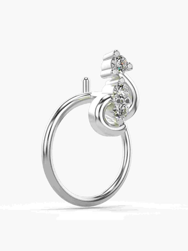 Sterling Silver Plated With Certified Lab Grown Diamond 0.02Cts | Vgnp0083 : VGNP0083_SWL