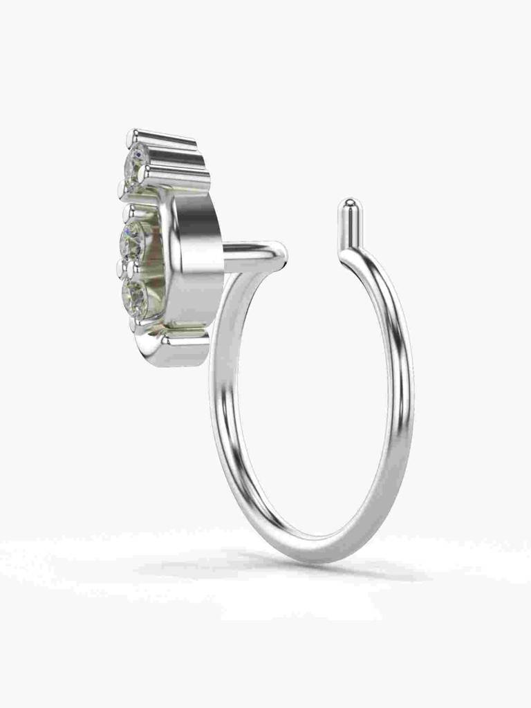 Sterling Silver Plated With Certified Lab Grown Diamond 0.02Cts | Vgnp0083 : VGNP0083_SWL