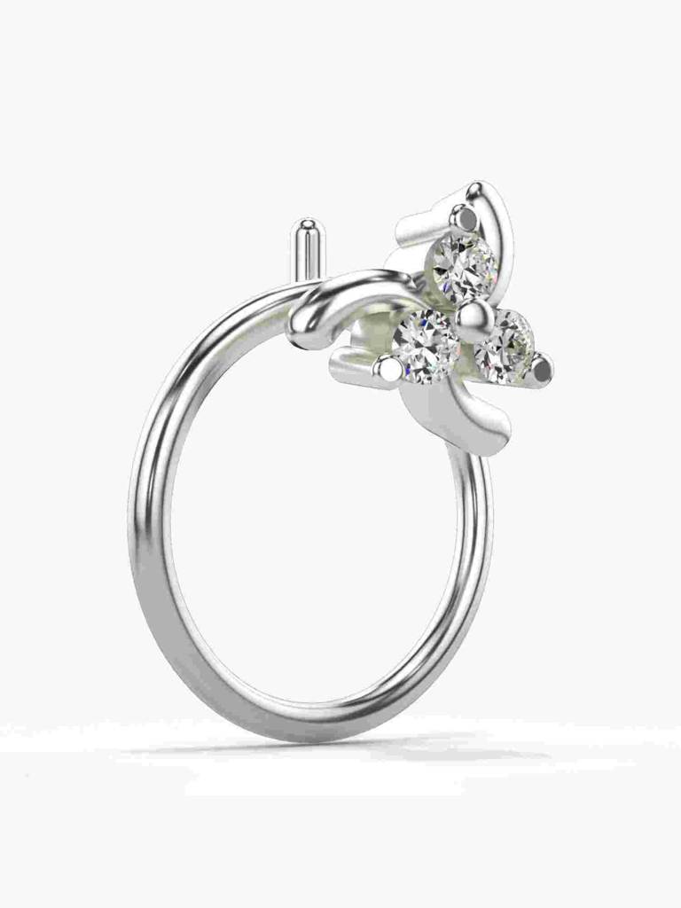 Sterling Silver Plated With Certified Lab Grown Diamond 0.03Cts | Vgnp0086 : VGNP0086_SWL