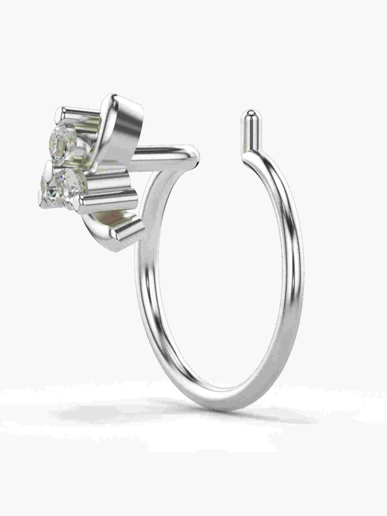 Sterling Silver Plated With Certified Lab Grown Diamond 0.03Cts | Vgnp0086 : VGNP0086_SWL