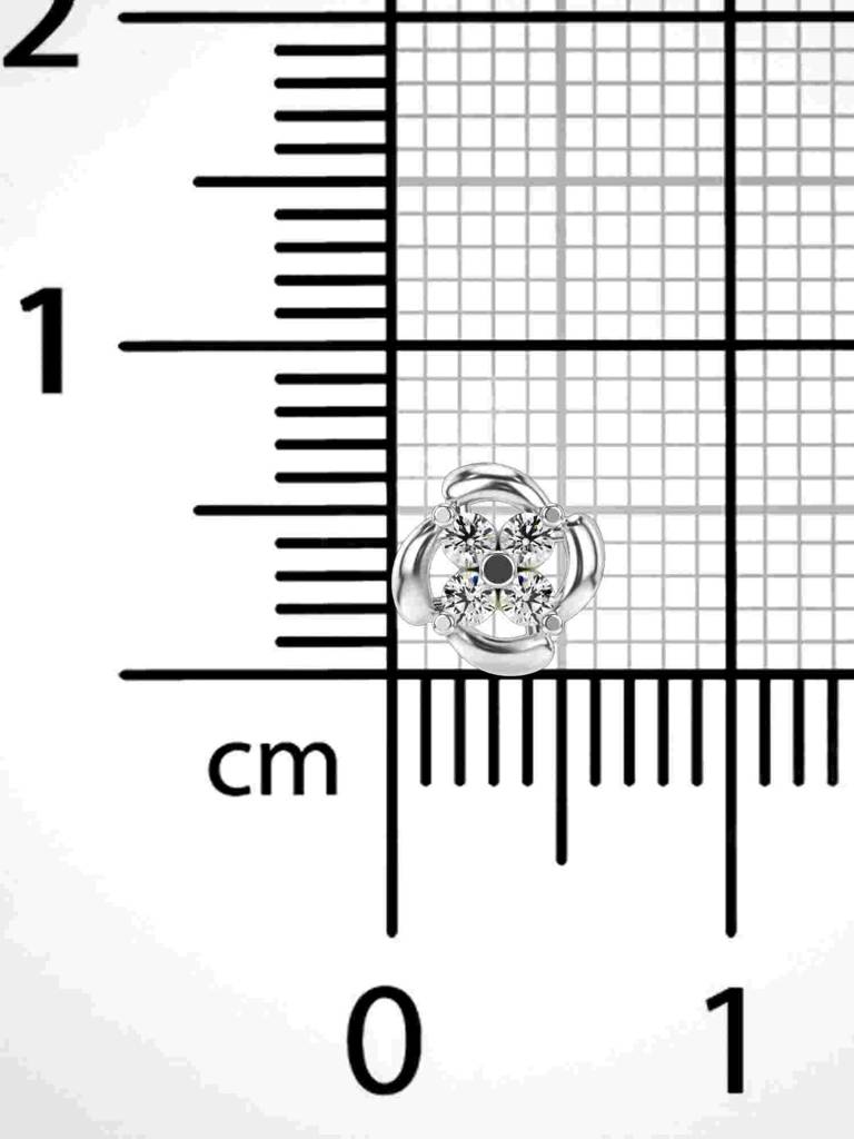 Sterling Silver Plated With Certified Lab Grown Diamond 0.08Cts | Vgnp0093 : VGNP0093_SWL