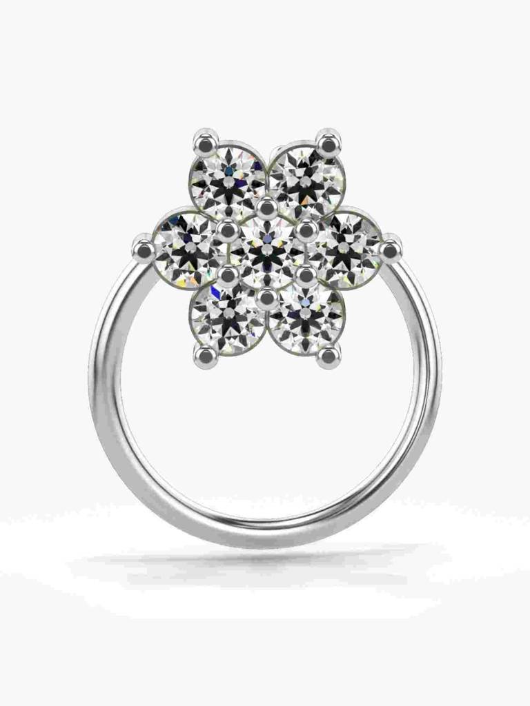 Sterling Silver Plated With Certified Lab Grown Diamond 0.15Cts | Vgnp0095 : VGNP0095_SWL