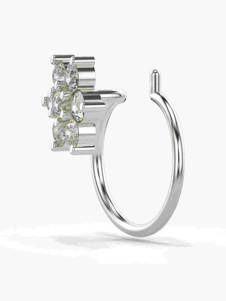 Sterling Silver Plated With Certified Lab Grown Diamond 0.15Cts | Vgnp0095 : VGNP0095_SWL