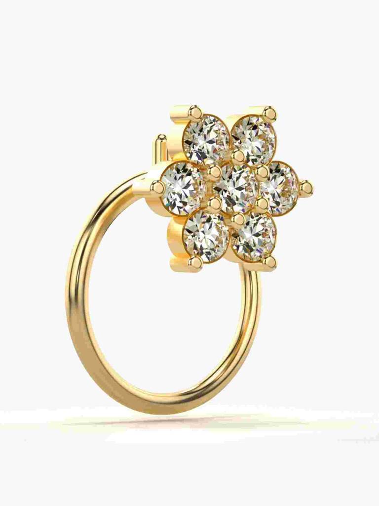 Sterling Silver Plated With Certified Lab Grown Diamond 0.15Cts | Vgnp0095 : VGNP0095_SYL