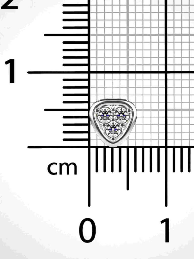 Sterling Silver Plated With Certified Lab Grown Diamond 0.11Cts | Vgnp0099 : VGNP0099_SWL