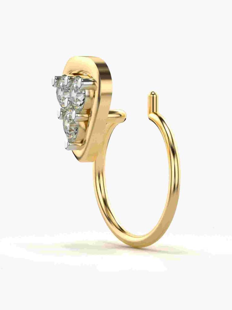 Sterling Silver Plated With Certified Lab Grown Diamond 0.11Cts | Vgnp0099 : VGNP0099_SYL