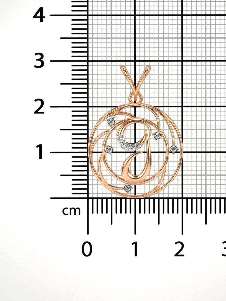 Sterling Silver Plated With Certified Lab Grown Diamond 0.06Cts | Vgp0007 : VGP0007_SRL