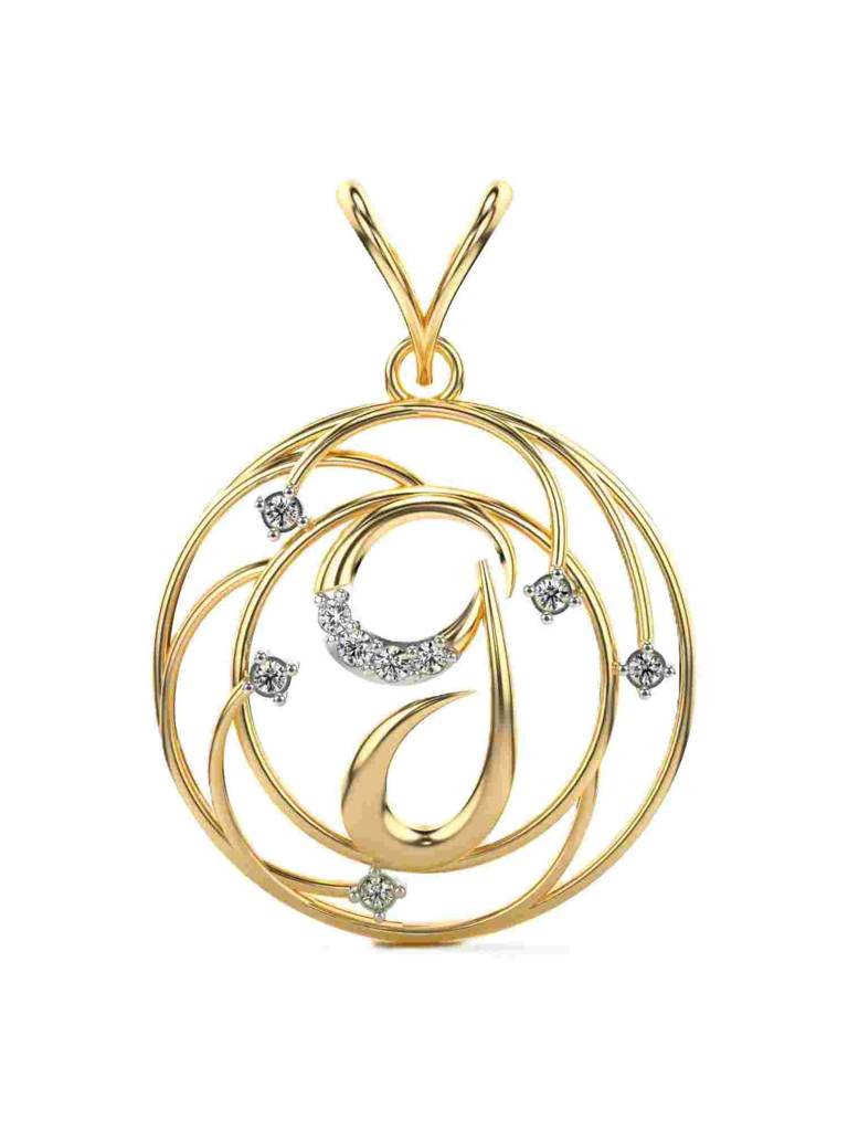 Sterling Silver Plated With Certified Lab Grown Diamond 0.06Cts | Vgp0007 : VGP0007_SYL