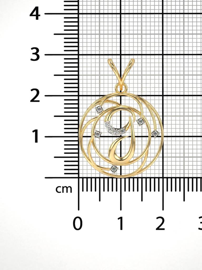 Sterling Silver Plated With Certified Lab Grown Diamond 0.06Cts | Vgp0007 : VGP0007_SYL