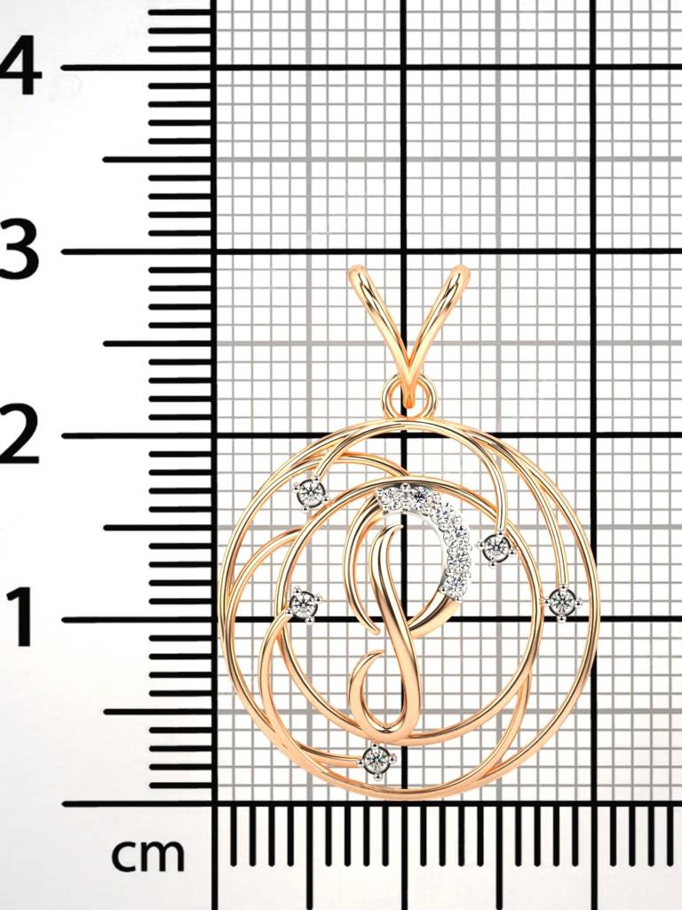 Sterling Silver Plated With Certified Lab Grown Diamond 0.09Cts | Vgp0016 : VGP0016_SRL