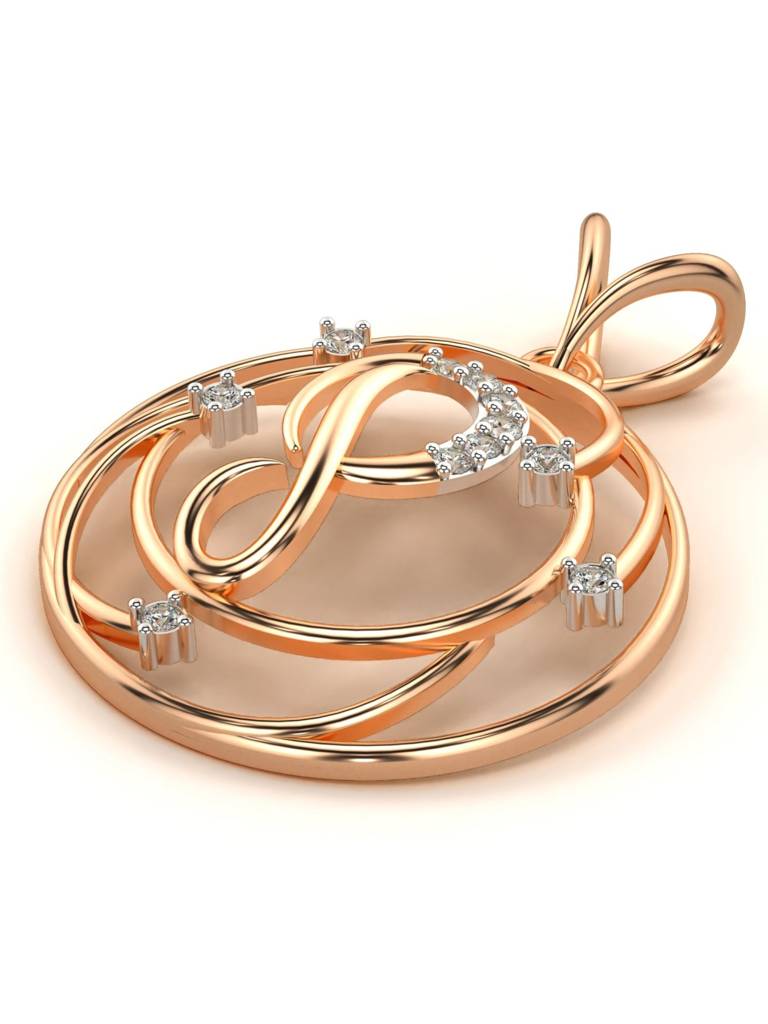 Sterling Silver Plated With Certified Lab Grown Diamond 0.09Cts | Vgp0016 : VGP0016_SRL