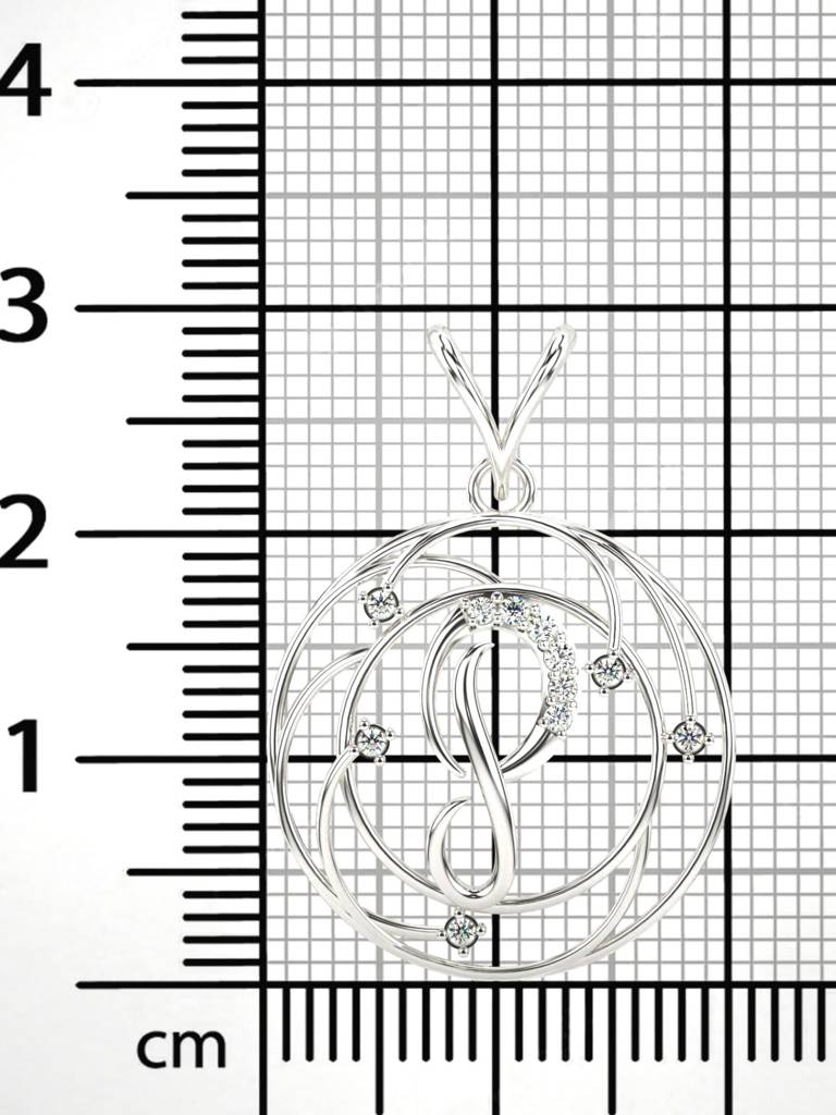 Sterling Silver Plated With Certified Lab Grown Diamond 0.09Cts | Vgp0016 : VGP0016_SWL