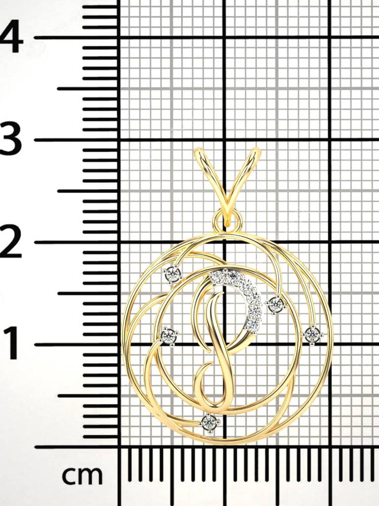 Sterling Silver Plated With Certified Lab Grown Diamond 0.09Cts | Vgp0016 : VGP0016_SYL