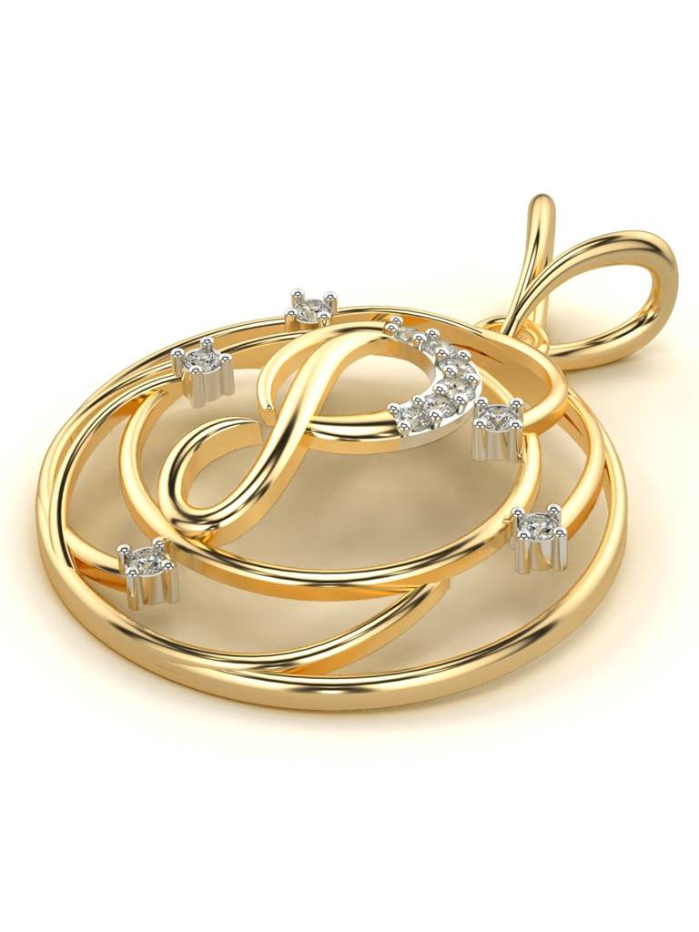 Sterling Silver Plated With Certified Lab Grown Diamond 0.09Cts | Vgp0016 : VGP0016_SYL