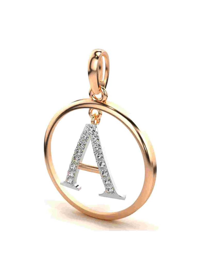 Sterling Silver Plated With Certified Lab Grown Diamond 0.15Cts | Vgp0027 : VGP0027_SRL