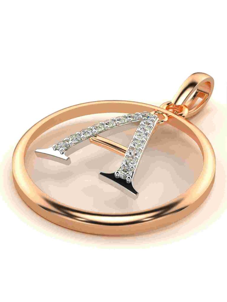 Sterling Silver Plated With Certified Lab Grown Diamond 0.15Cts | Vgp0027 : VGP0027_SRL