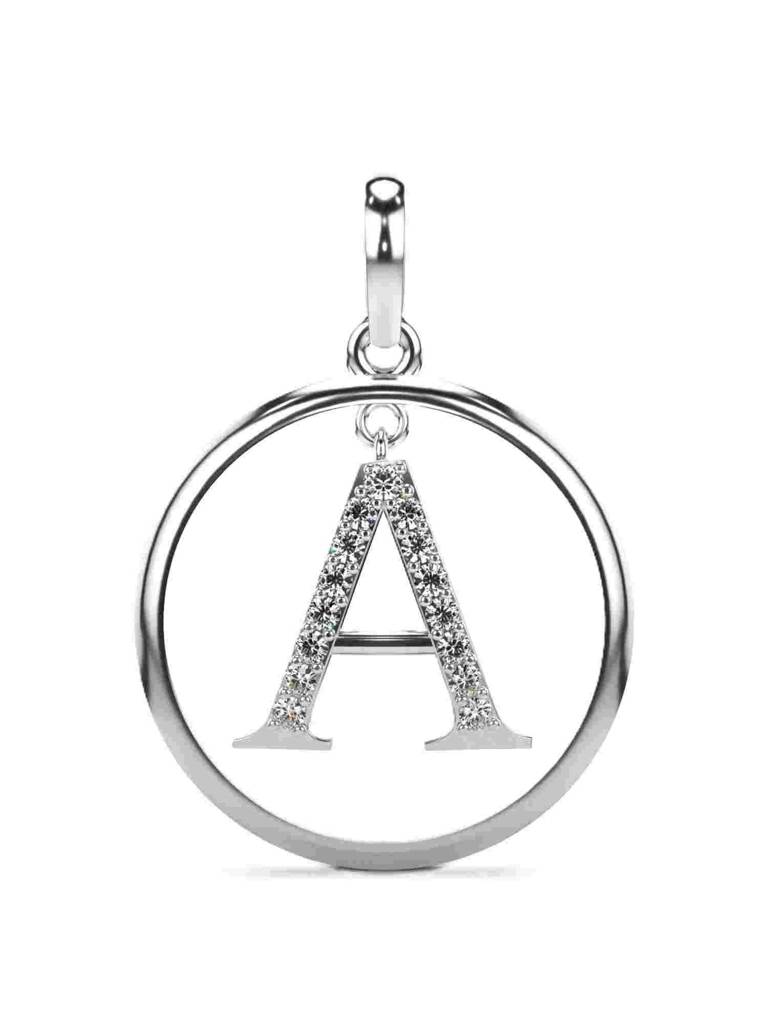 Sterling Silver Plated With Certified Lab Grown Diamond 0.15Cts | Vgp0027 : VGP0027_SWL