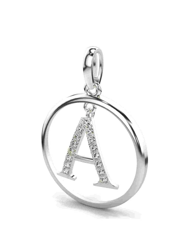 Sterling Silver Plated With Certified Lab Grown Diamond 0.15Cts | Vgp0027 : VGP0027_SWL