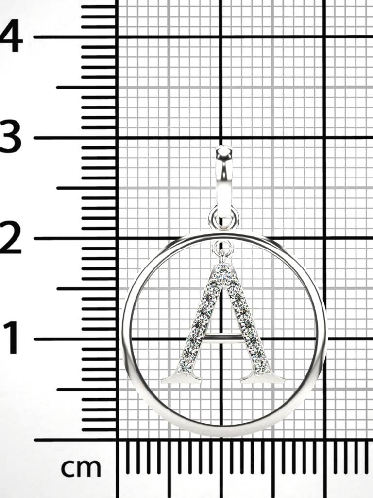 Sterling Silver Plated With Certified Lab Grown Diamond 0.15Cts | Vgp0027 : VGP0027_SWL