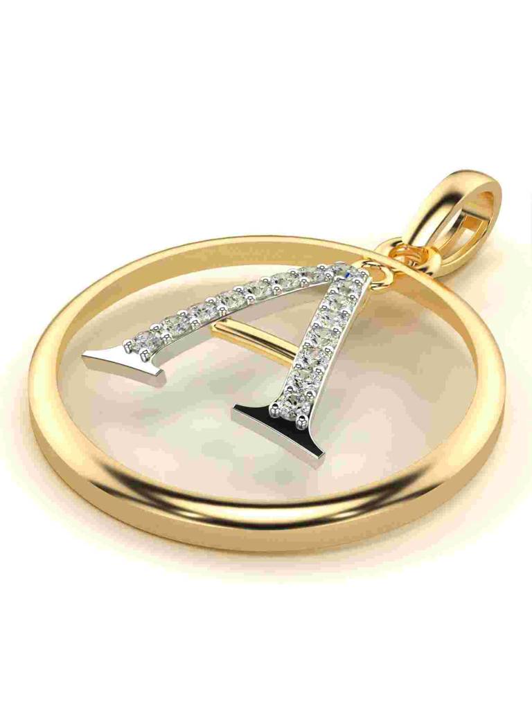 Sterling Silver Plated With Certified Lab Grown Diamond 0.15Cts | Vgp0027 : VGP0027_SYL