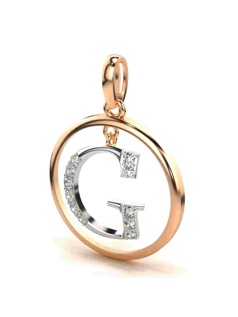 Sterling Silver Plated With Certified Lab Grown Diamond 0.22Cts | Vgp0034 : VGP0034_SRL