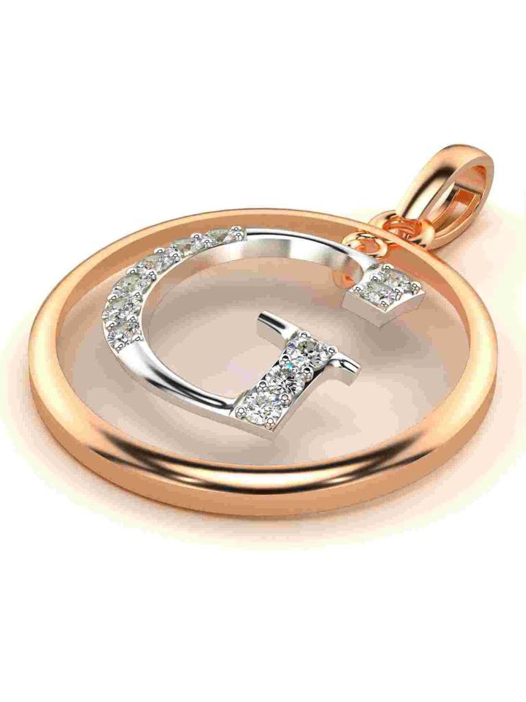 Sterling Silver Plated With Certified Lab Grown Diamond 0.22Cts | Vgp0034 : VGP0034_SRL