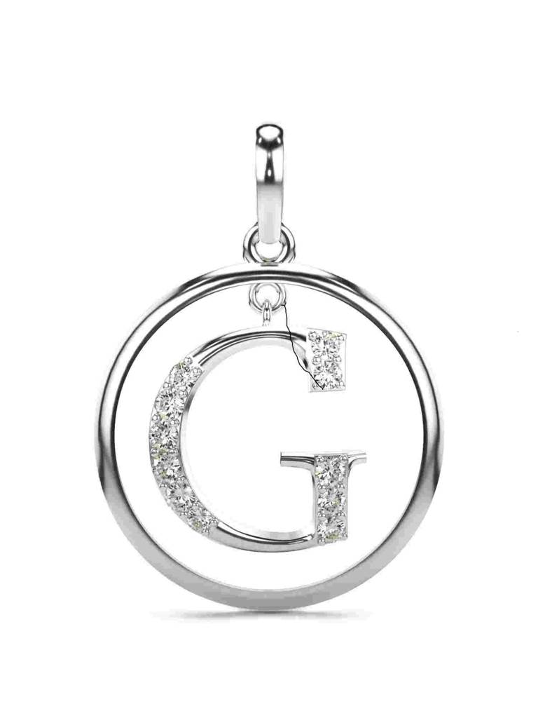 Sterling Silver Plated With Certified Lab Grown Diamond 0.22Cts | Vgp0034 : VGP0034_SWL