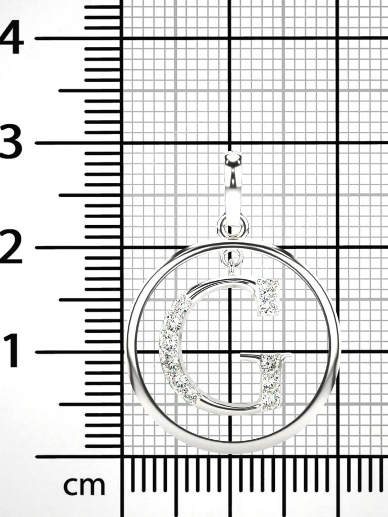 Sterling Silver Plated With Certified Lab Grown Diamond 0.22Cts | Vgp0034 : VGP0034_SWL