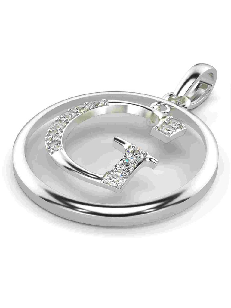 Sterling Silver Plated With Certified Lab Grown Diamond 0.22Cts | Vgp0034 : VGP0034_SWL