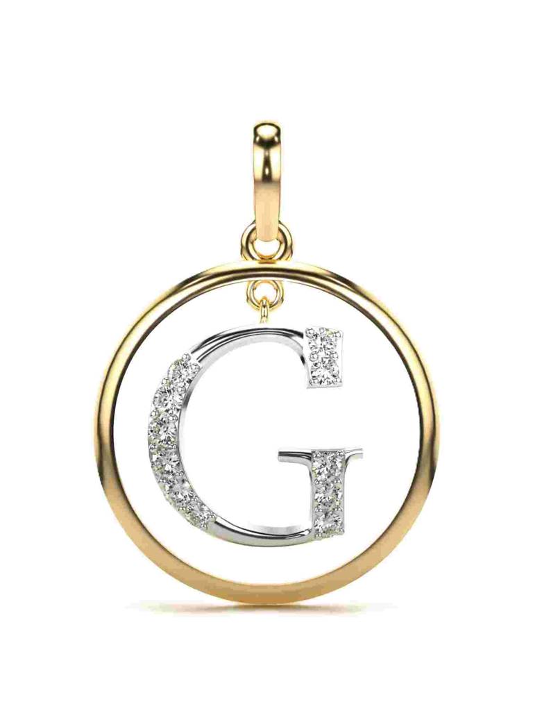 Sterling Silver Plated With Certified Lab Grown Diamond 0.22Cts | Vgp0034 : VGP0034_SYL
