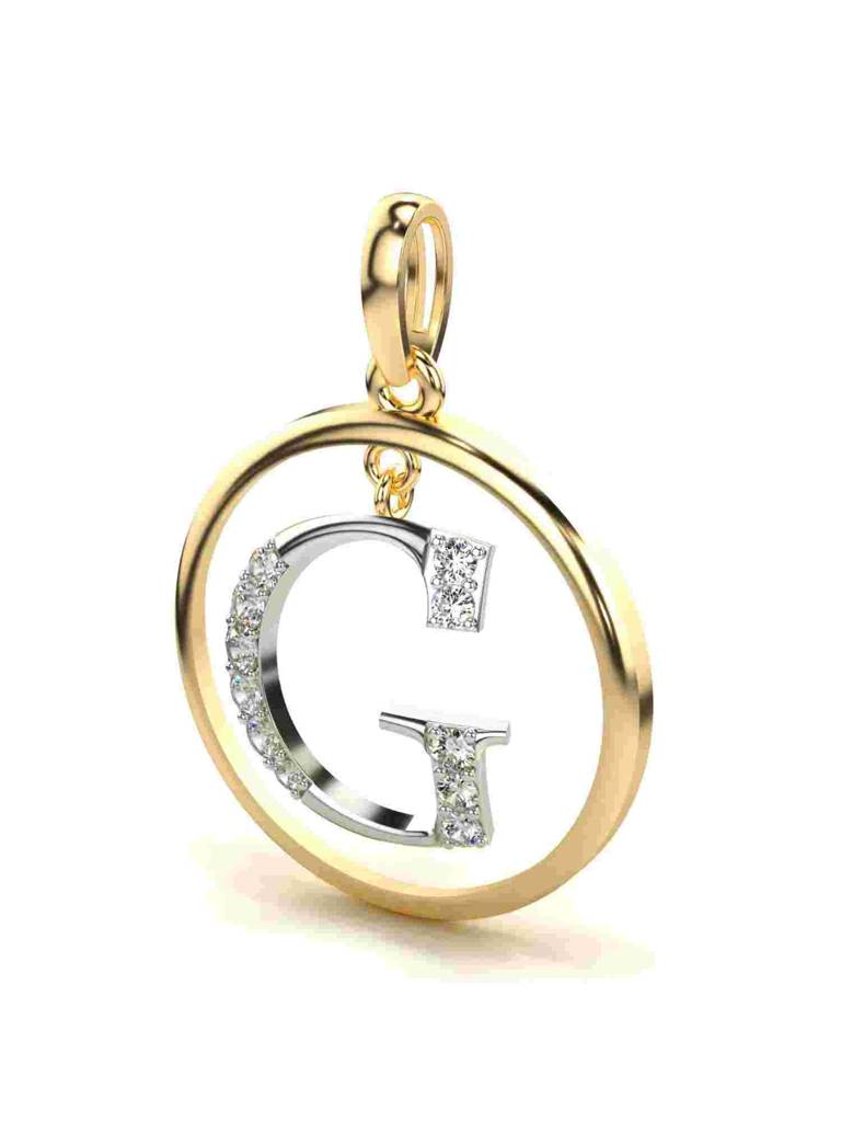 Sterling Silver Plated With Certified Lab Grown Diamond 0.22Cts | Vgp0034 : VGP0034_SYL