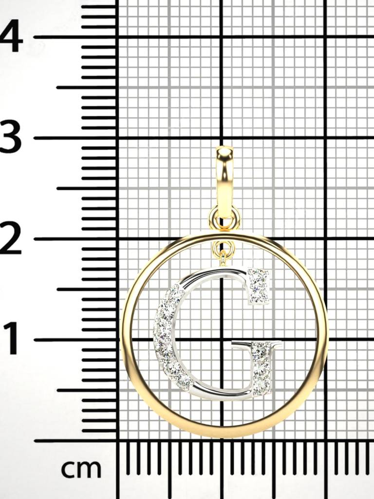 Sterling Silver Plated With Certified Lab Grown Diamond 0.22Cts | Vgp0034 : VGP0034_SYL