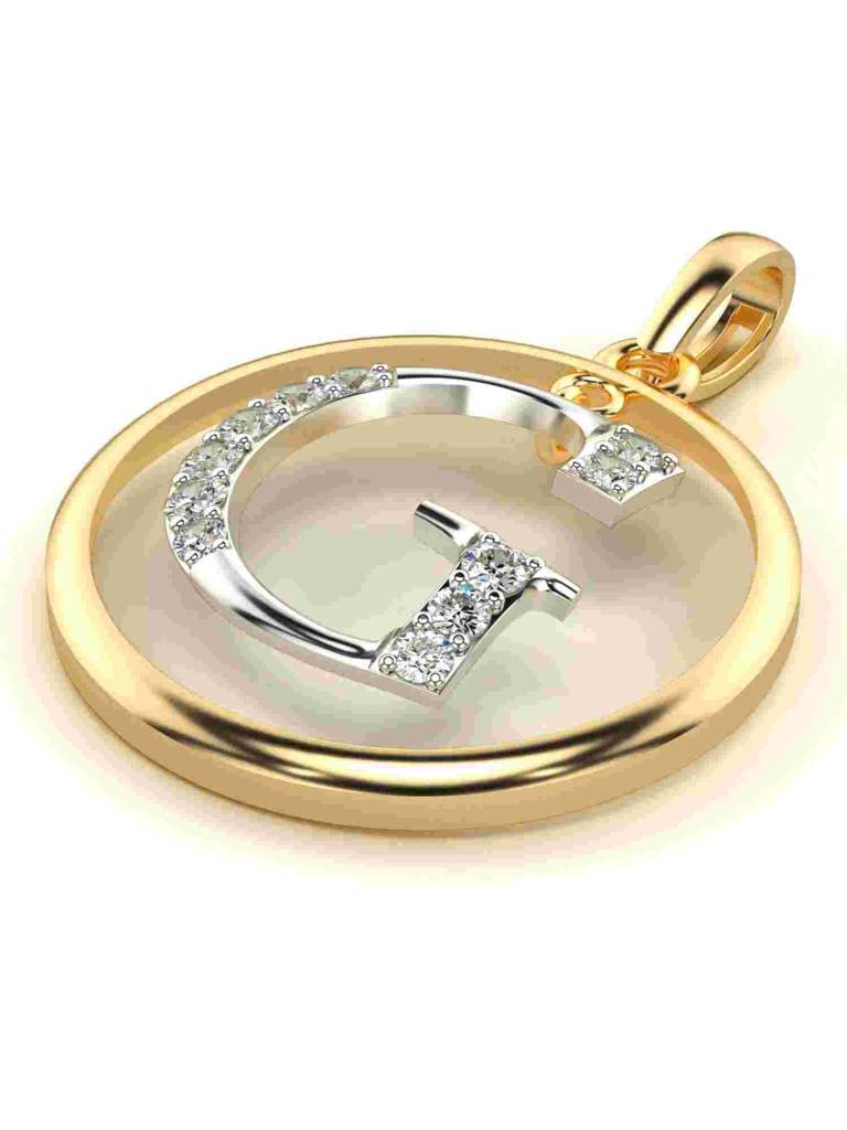 Sterling Silver Plated With Certified Lab Grown Diamond 0.22Cts | Vgp0034 : VGP0034_SYL