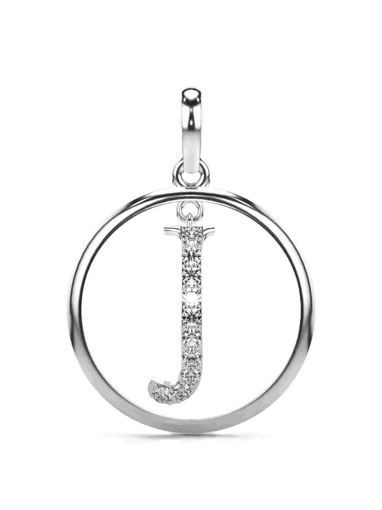 Sterling Silver Plated With Certified Lab Grown Diamond 0.14Cts | Vgp0037 : VGP0037_SWL